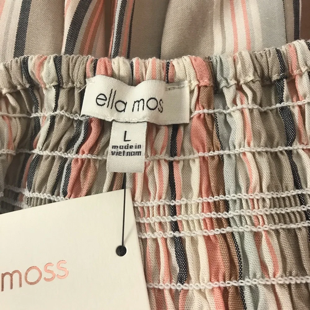 Ella Moss Lory Striped Off-The-Shoulder Romper - Picture 8 of 8